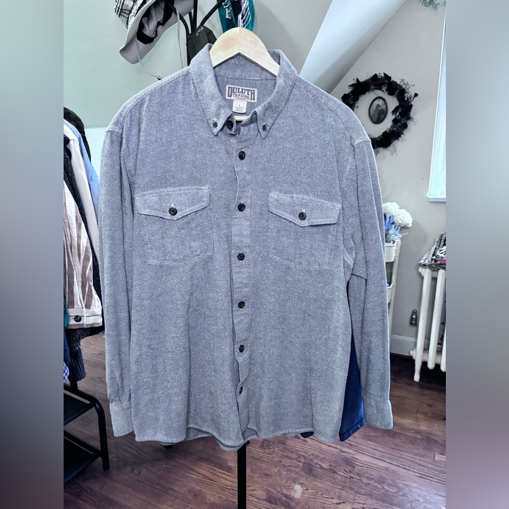 Light Blue Duluth Bottom-Down Work Shirt